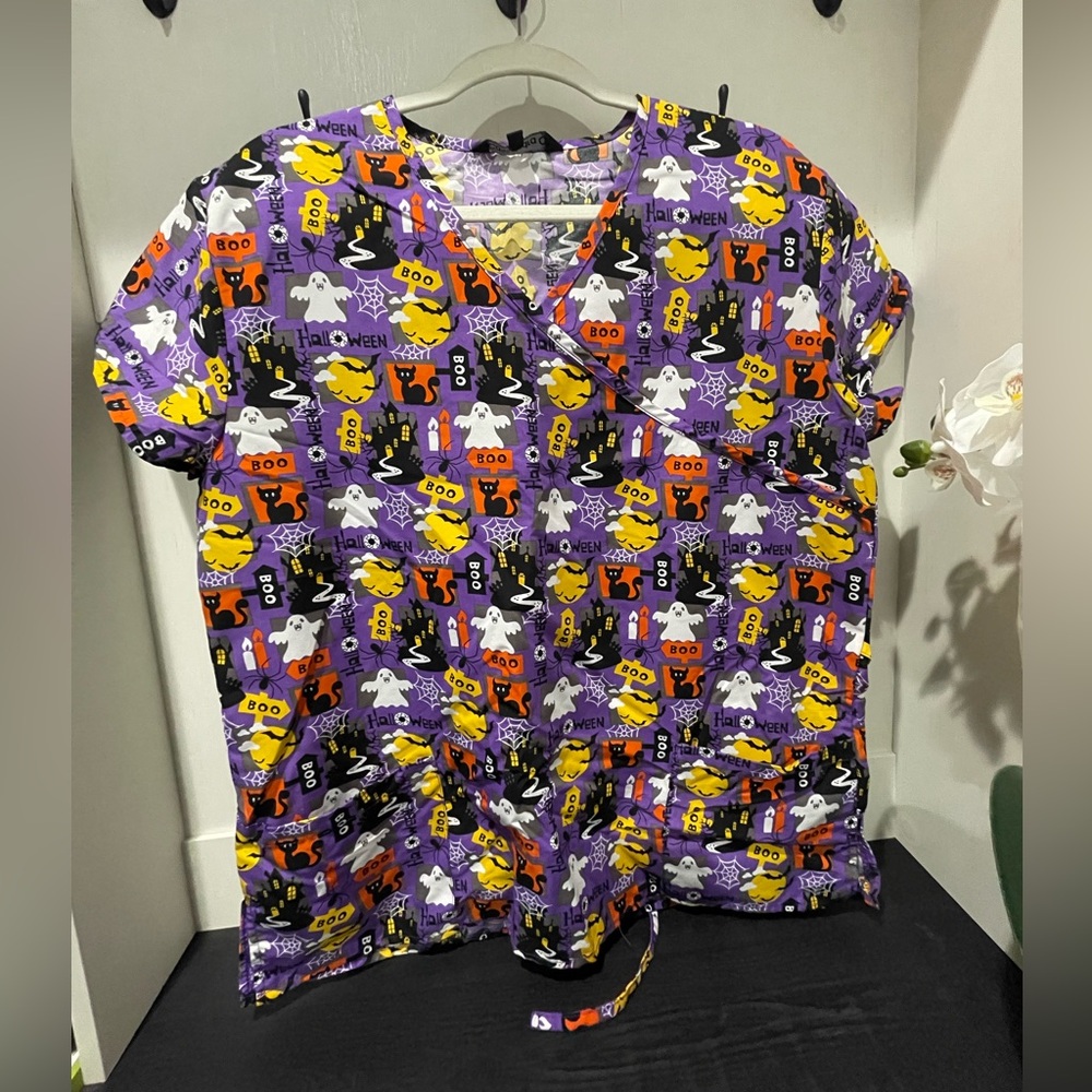 Halloween Scrub Top